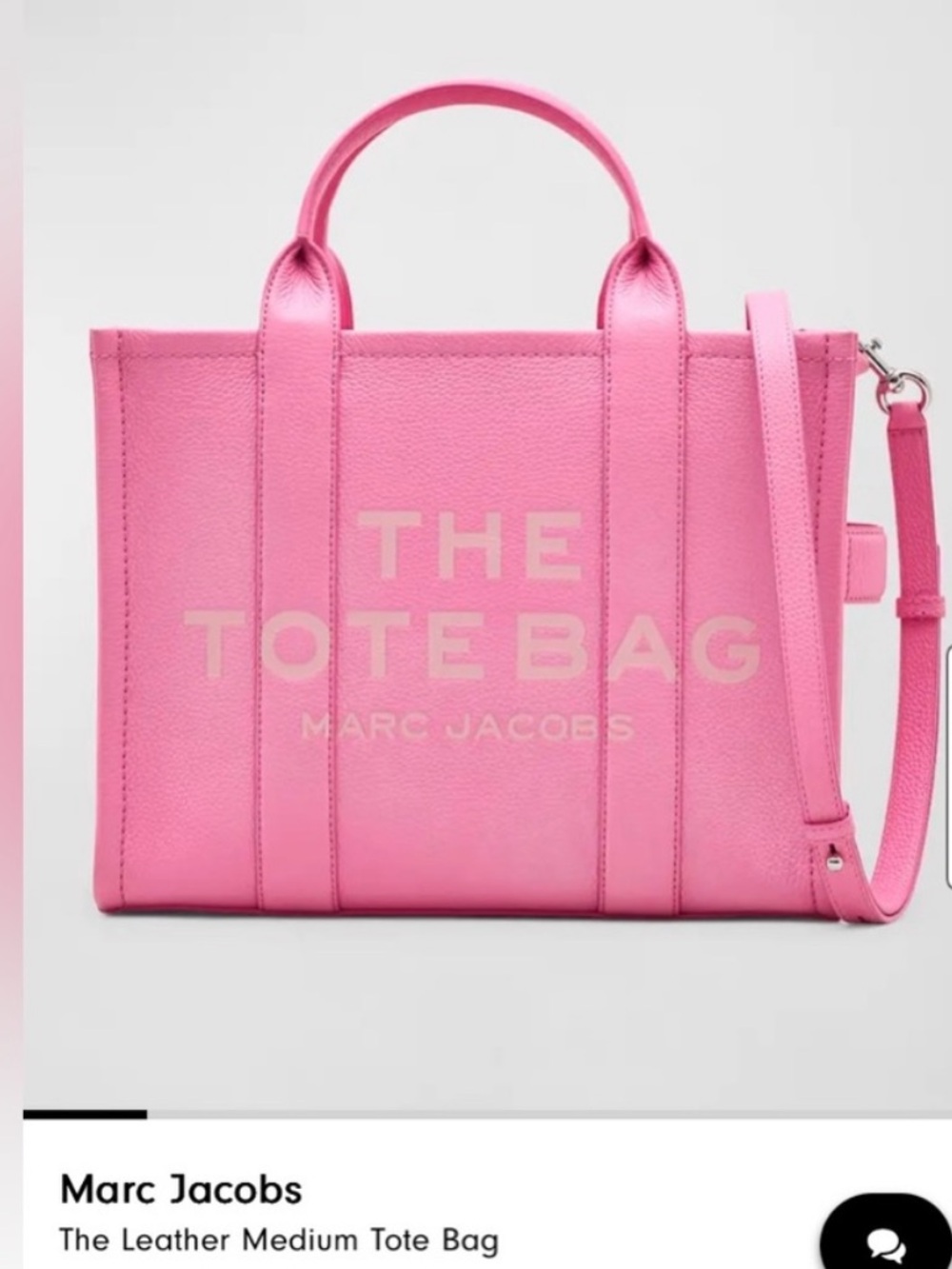Marc Jacobs Medium Tote Bag petal Pink